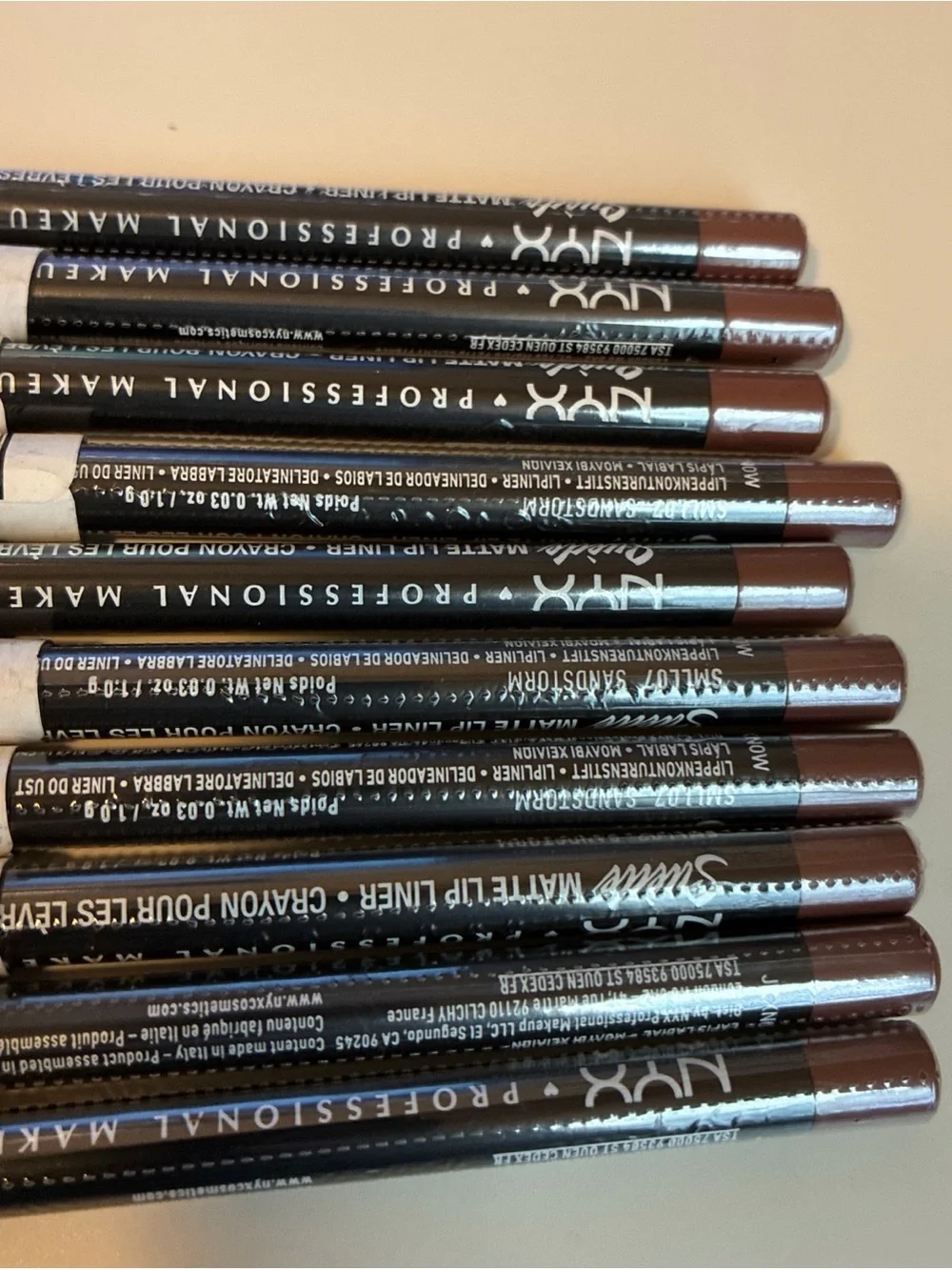 NYX Professional Makeup Lip Pencil Stick SMLL07 Sandstorm Lot of 10 - New